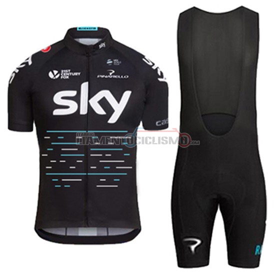 Abbigliamento Ciclismo Sky 2017 blu e nero